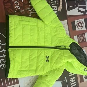 EUC 0-3m Under Armour Kids Bright Yellow Puffer Jacket